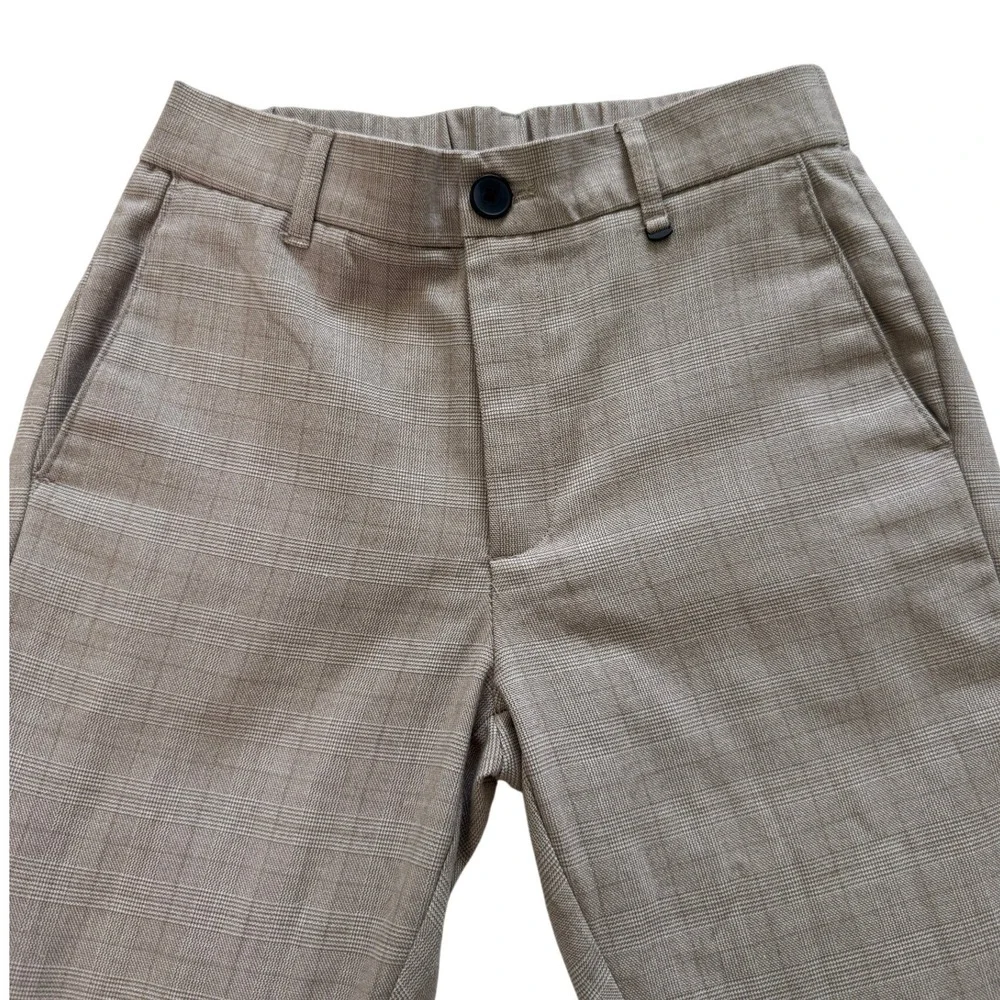 Denim & Flower Ricky Singh AMS Pant Tan Glen Plaid Men's Slim Fit Trousers S